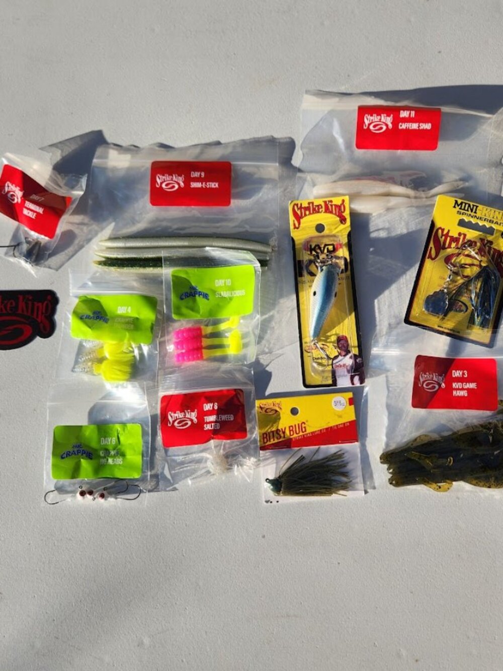 NEW Fishing Strike King Lures Bundle Supplies Homing Minnow Mr. Crappie KVD 1.5